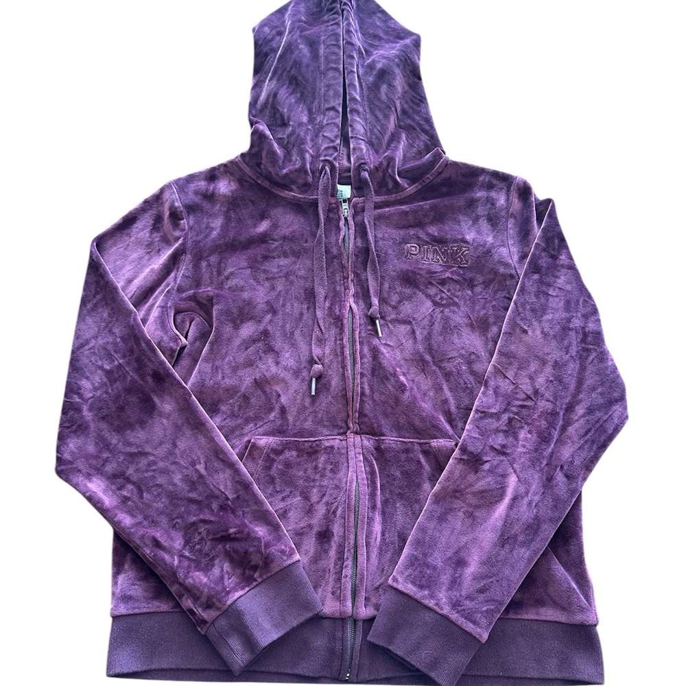 PINK Victoria’s Secret Burgundy Velour Zip Up